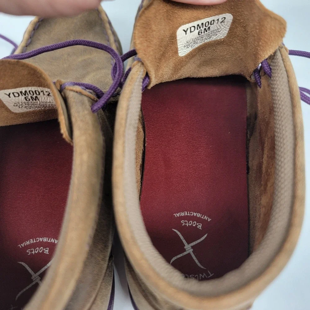 Twisted X Driving Moc Youth Size 6 M YDM0012 Chukka Brown Leather
